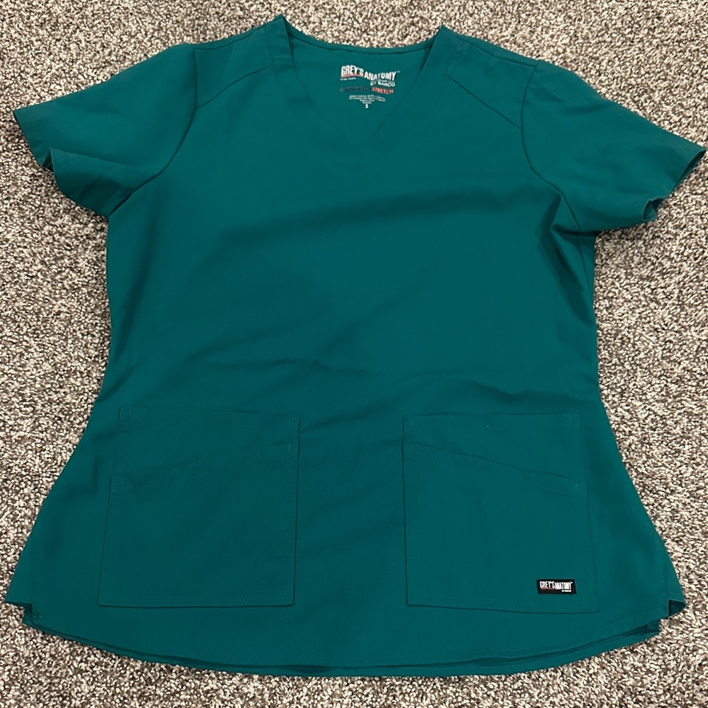 Grey's Anatomy Teal Short Sleeve Scrub Top